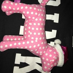 GIFTED Pink polkadot Santa dog !!